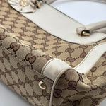 Load image into Gallery viewer, Gucci Monogram Trophy Satchel Beige Ebony Mystic White (Pre-owned) BDCVG7B
