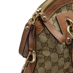 Load image into Gallery viewer, Gucci Medium GG Canvas Charm Dome Satchel (Pre-owned) 98M7HMJ
