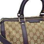 Load image into Gallery viewer, Gucci Beige/Purple GG Canvas Medium Joy Boston Bag W/Shoulder Strap (Like new)
