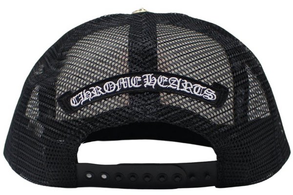 Chrome Hearts Eyechart Trucker Hat Black/White/Red