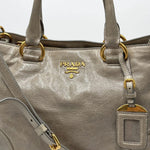 Load image into Gallery viewer, Prada Beige Vitello Shine Leather Tote (Pre-owned) VCGRMV2
