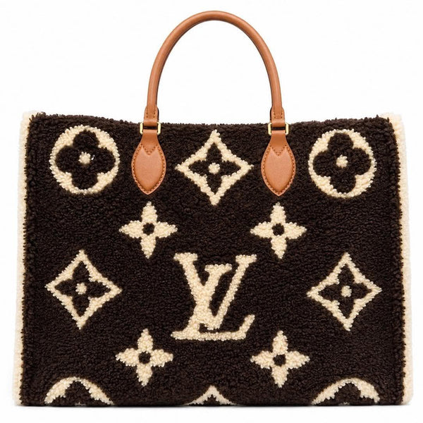 Louis Vuitton Limited Edition Monogram Fleece Teddy Onthego GM Tote Bag (Brandnew)