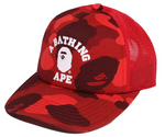 Load image into Gallery viewer, BAPE Color Camo College Mesh Cap Red
