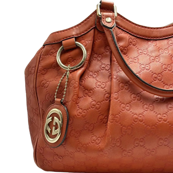 Gucci Orange Guccissima Leather Medium Sukey Tote Bag (Pre-owned)