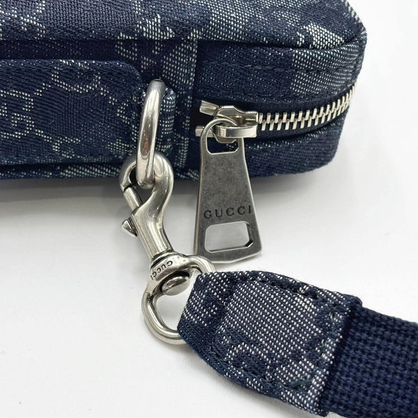Gucci Denim GG Monogram Camouflage Small Crossbody Bag Blue (Like new) X2WDT4J