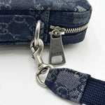 Load image into Gallery viewer, Gucci Denim GG Monogram Camouflage Small Crossbody Bag Blue (Like new) X2WDT4J
