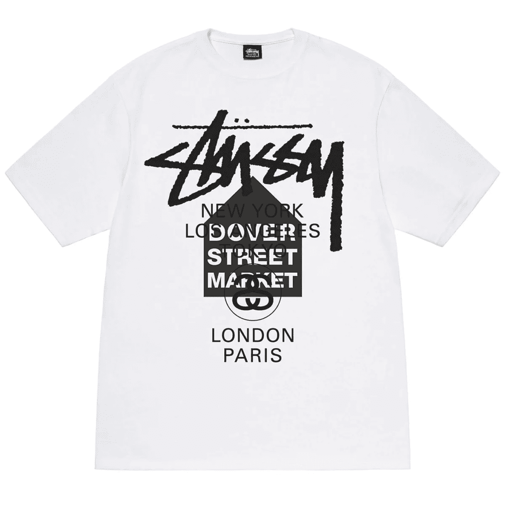 Stussy x Dover Street Market World Tour T-shirt 'White