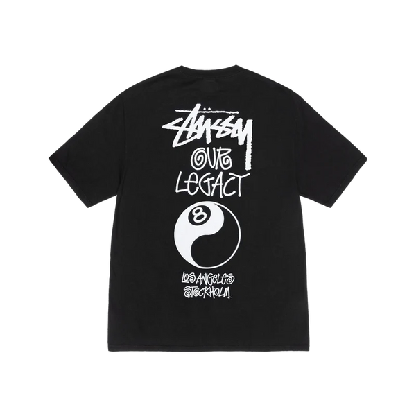 STUSSY Ol 8 Ball Yin Yang Pig. Dyed Black