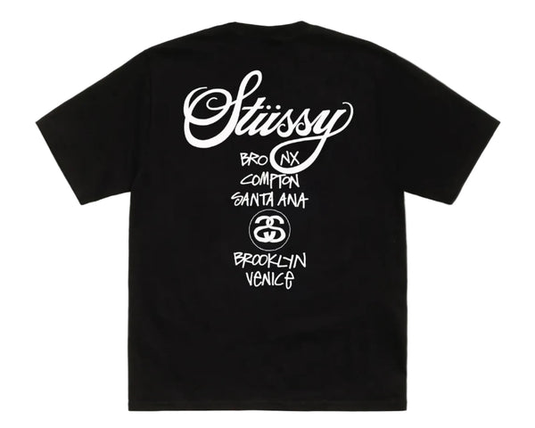 Stussy World Tour Tee Black