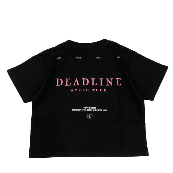 BLACKPINK Deadline Logo Crop Tee black