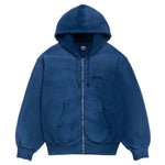 Load image into Gallery viewer, Stussy World Tour Zip Hoodie Sun Faded Navy
