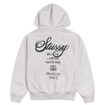 Load image into Gallery viewer, Stussy World Tour Zip Hoodie Ash Heather
