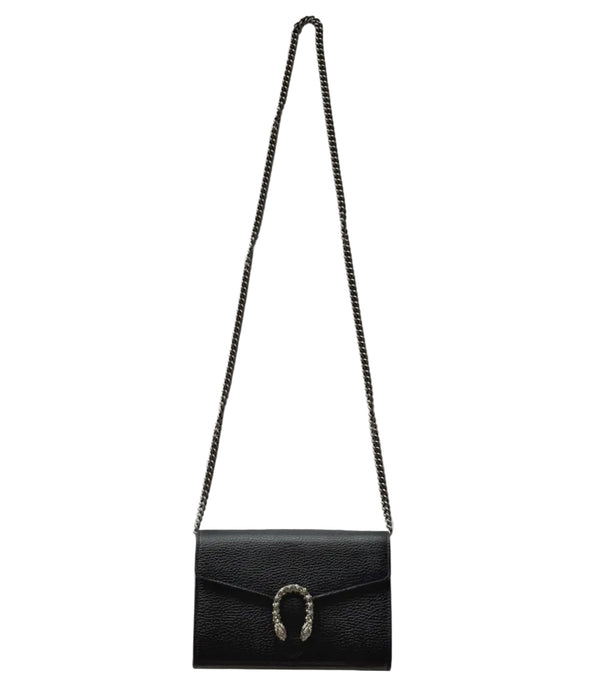 Gucci Dionysus Wallet on Chain Leather Mini Black (Like new) RMT748M