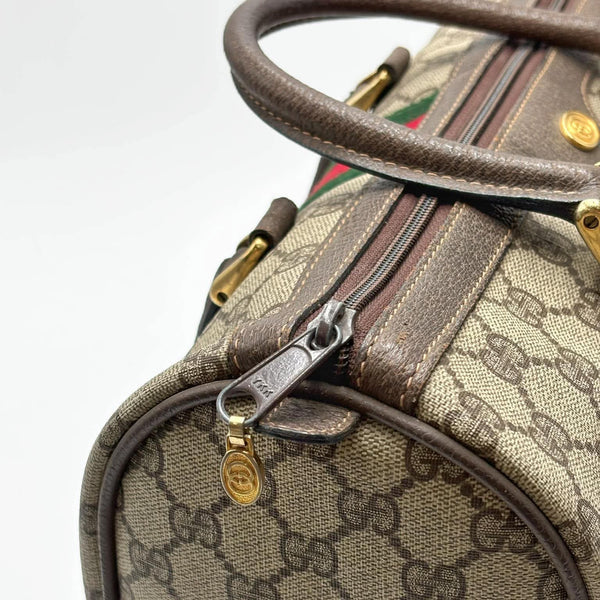 Gucci Beige/Ebony GG Coated Canvas Vintage Boston Bag (Pre-owned)