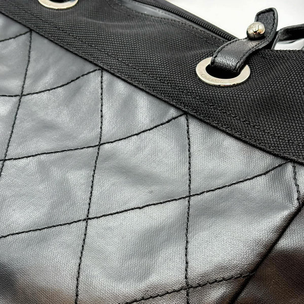 Chanel Black Coated Canvas Paris-Biarritz Grand Shopping Tote Bag (Pre-owned) BXQ78KM