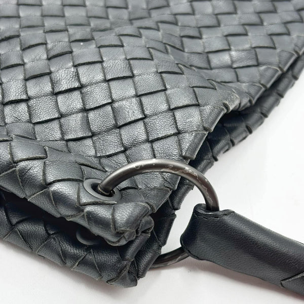Bottega Veneta Leather Handbag Grey (Pre-owned) 668D3G