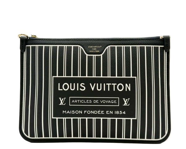 Louis Vuitton Black Neverfull Inside Out Clutch (Like new)