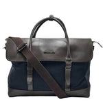 Load image into Gallery viewer, Burberry Black Label Business Bag Dark Brown/Navy Leather (Pre-owned)
