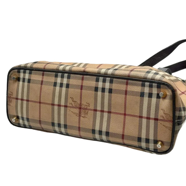 Burberry Haymarket Check Coated Canvas Medium Regent Tote Bag (Pre-owned)