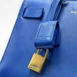 Load image into Gallery viewer, Saint Laurent Royal Blue Calfskin Leather Classic Nano Sac De Jour Bag (Pre-owned) W8B989X
