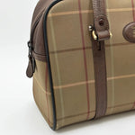 Load image into Gallery viewer, Burberry Vintage Beige/Brown Check Fabric Satchel (Pre-owned)
