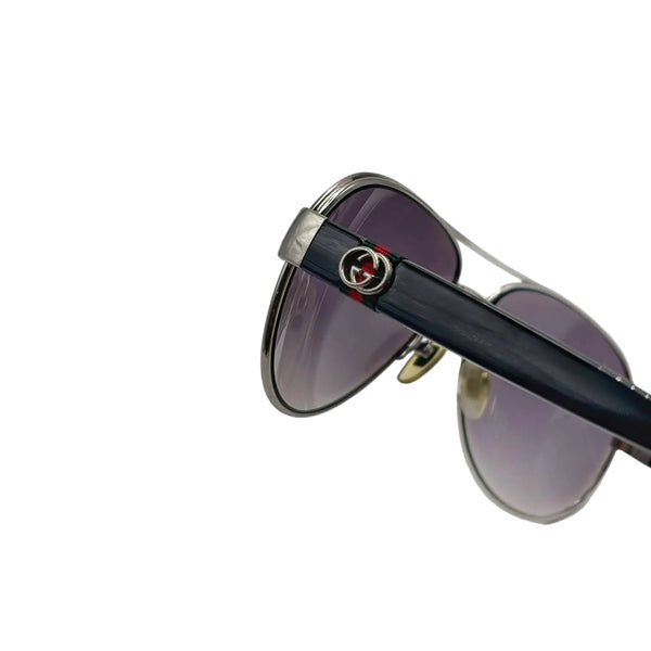 Gucci Aviator Metallic Sunglasses (Like new)