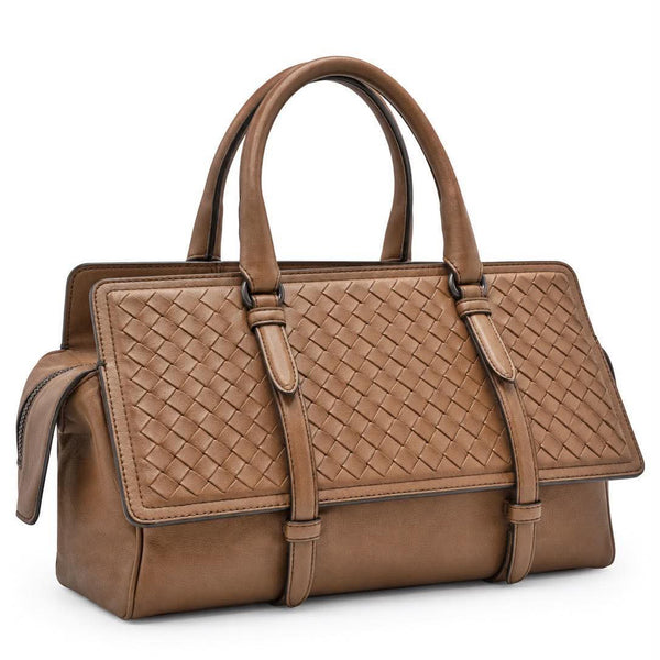Bottega Veneta Monaco Intrecciato Handbag Brown (Pre-owned) W7M2RQC