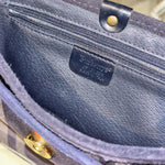Load image into Gallery viewer, Burberry Navy Blue Canvas Nova Check Crossbody Bag (Pre-owned)
