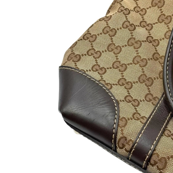 Gucci Beige/Ebony GG Canvas Lovely Heart-Shaped Interlocking G Tote Bag (Pre-owned) 394HCH9