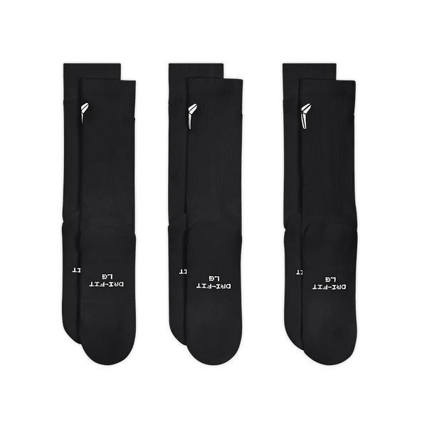 Nike Everyday Elevated Kobe Crew Socks Black (3 Pairs)