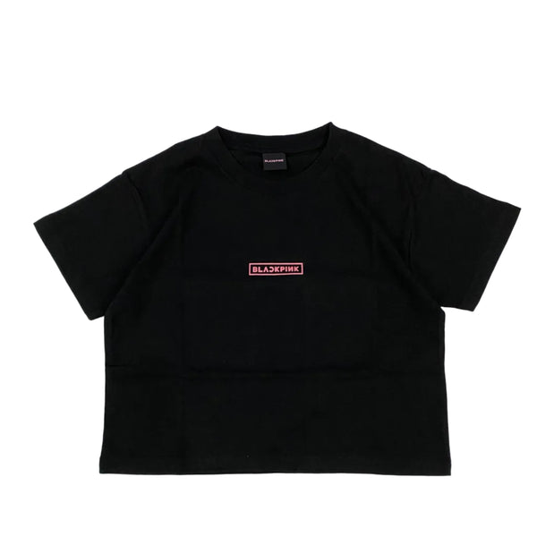 BLACKPINK Deadline Logo Crop Tee black