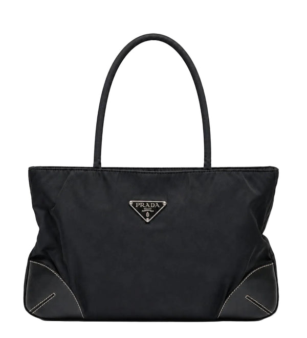 Prada Tessuto Nylon Black Tote Bag (Pre-owned) JK4Y9XX