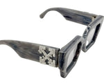 Load image into Gallery viewer, OFF-WHITE Catalina Rectangular Frame Sunglasses Light Grey/Light Grey/White (Pre-owned)
