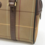 Load image into Gallery viewer, Burberry Vintage Beige/Brown Check Fabric Satchel (Pre-owned)
