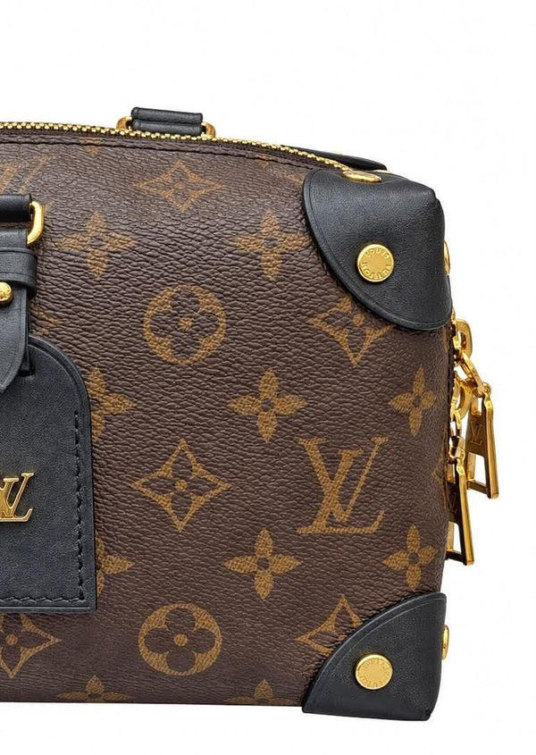 Louis Vuitton Pre-Owned Petite Malle Souple Handbag Monogram Canvas with Leather Shoulder Bag (Like new)  H8JWRT8