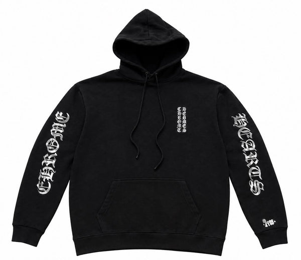 Chrome Hearts  1988 Script Black Pullover Hoodie