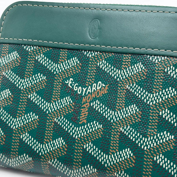 Goyardine Matignon PM Wallet Green (Like new) XKCHYY3