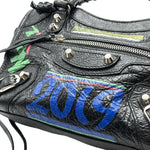 Load image into Gallery viewer, Balenciaga Agneau Arena Graffiti All Over Classic Hardware Mini City Black Multicolor (Like new) G4C7XRT
