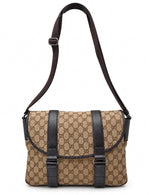 Load image into Gallery viewer, Gucci Beige/Ebony GG Canvas Medium Messenger Bag (Pre-owned) 3Q72WCB
