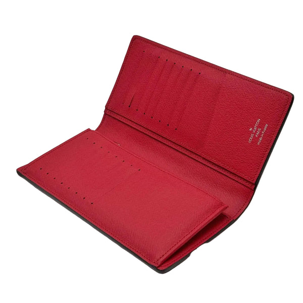 Louis Vuitton Blue/Red Taiga Leather Brazza Wallet (Bnew) W7K3246