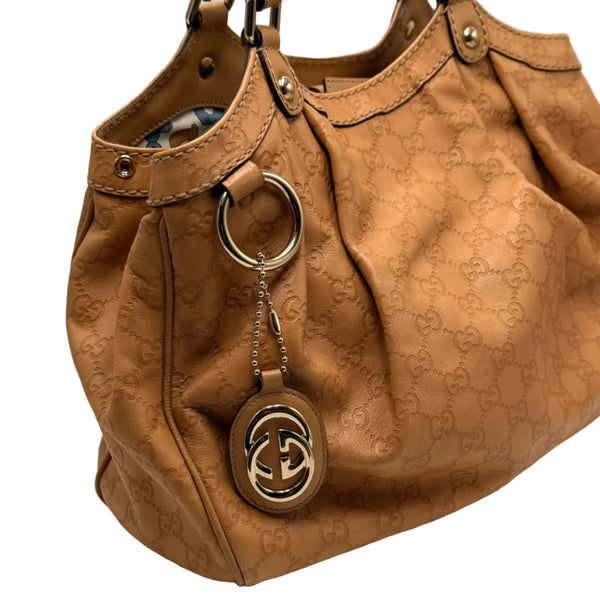 Gucci Beige Guccissima Sukey Tote Bag (Pre-owned) QDMHHXC