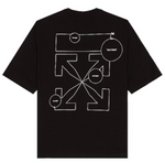 Load image into Gallery viewer, Off-White Oversized Cut Here Arrows T-shirt Black
