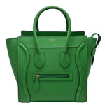 Load image into Gallery viewer, Celine Green Drummed Leather Nano Luggage Tote Bag (Like new) 3X6RH8K
