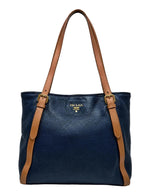 Load image into Gallery viewer, Prada Blue Vitello Daino Grained Leather (Pre-owned) DRYC27Q
