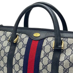 Load image into Gallery viewer, Gucci Monogram Vintage Web Boston Navy (Pre-owned) JDTWJ44
