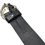 Load image into Gallery viewer, Gucci Black Guccissima Leather Square Interlocking G Buckle Belt 90CM (Pre-owned)
