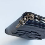 Load image into Gallery viewer, Chrome Hearts REC F ZIP Wallet 3 Cemetery Cross Patch black Leather (Vintage)
