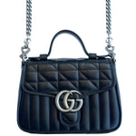 Load image into Gallery viewer, Gucci GG Marmont Matelasse Top Handle Bag Mini (Like new) DRB9DHR
