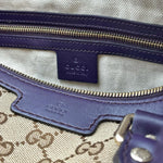 Load image into Gallery viewer, Gucci Beige/Purple GG Canvas Medium Joy Boston Bag W/Shoulder Strap (Like new)

