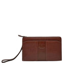 Load image into Gallery viewer, Burberry Leather Shadow Horse Clutch Bag Brown (Pre-owned)
